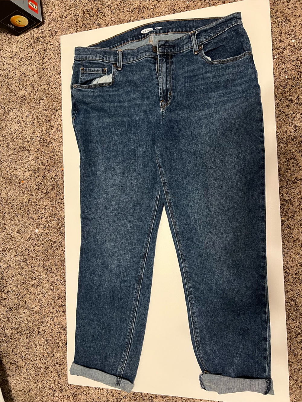 Old Navy Women's Boyfriend Jeans - Dark Blue Denim